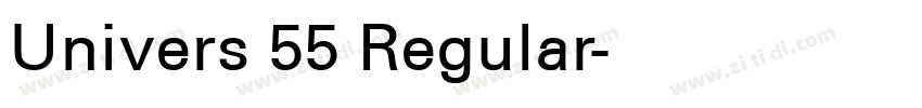 Univers 55 Regular字体转换